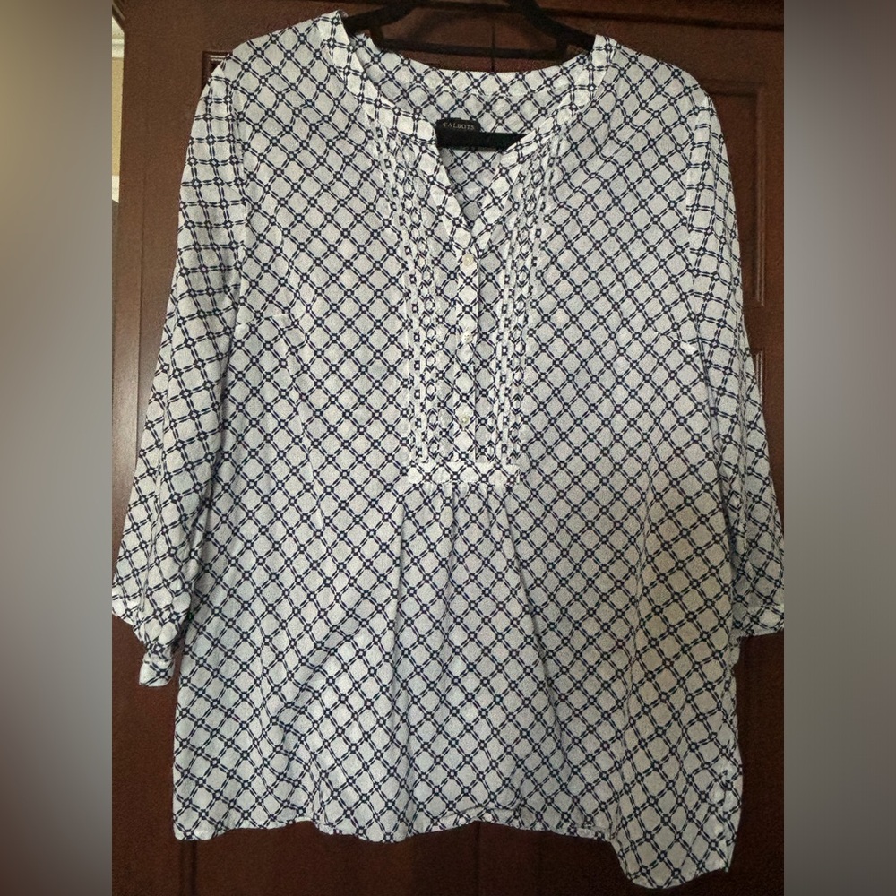Ladies Lightweight Cotton Blouse by Talbots - Size L